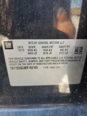 1G11C5SL8EF182169 - 2014 CHEVROLET MALIBU 1LT BLACK photo 12