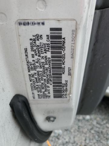 4T1BF22K4WU044923 - 1998 TOYOTA CAMRY CE WHITE photo 12