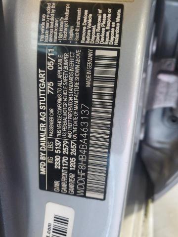 WDDHF8HB4BA463137 - 2011 MERCEDES-BENZ E 350 4MATIC SILVER photo 12