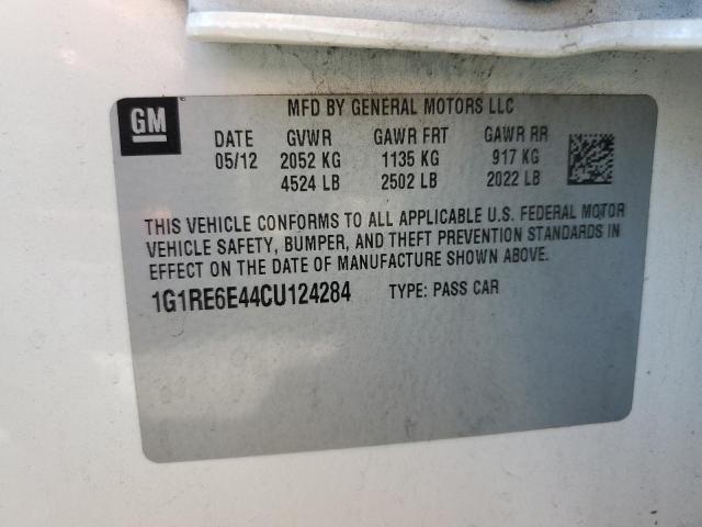1G1RE6E44CU124284 - 2012 CHEVROLET VOLT WHITE photo 12