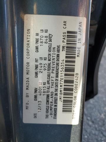 JM1BM1M77E1156354 - 2014 MAZDA 3 GRAND TOURING BLUE photo 13