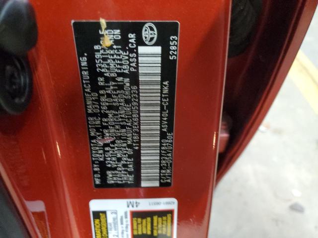 4T1BF3EK6BU592336 - 2011 TOYOTA CAMRY BASE Rojo foto 12