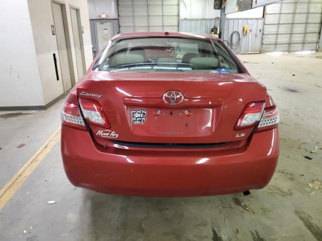 4T1BF3EK6BU592336 - 2011 TOYOTA CAMRY BASE RED photo 6