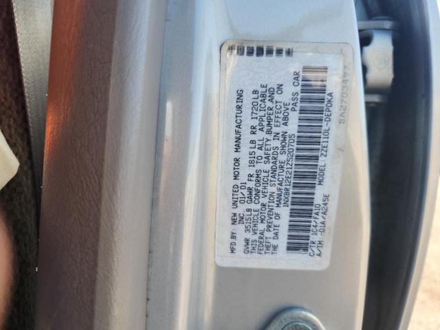 1NXBR12E21Z520705 - 2001 TOYOTA COROLLA CE SILVER photo 12