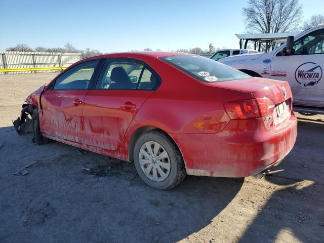 3VW2K7AJXCM377713 - 2012 VOLKSWAGEN JETTA BASE RED photo 2