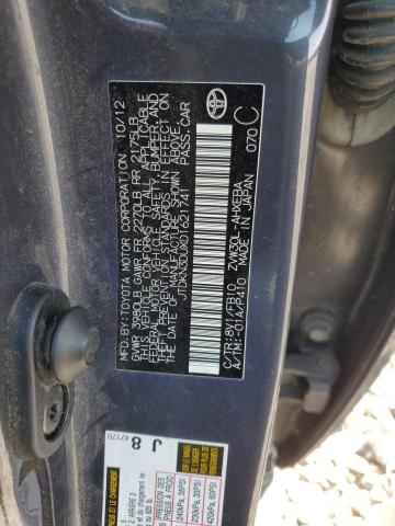 JTDKN3DUXD1621741 - 2013 TOYOTA PRIUS GRAY photo 12