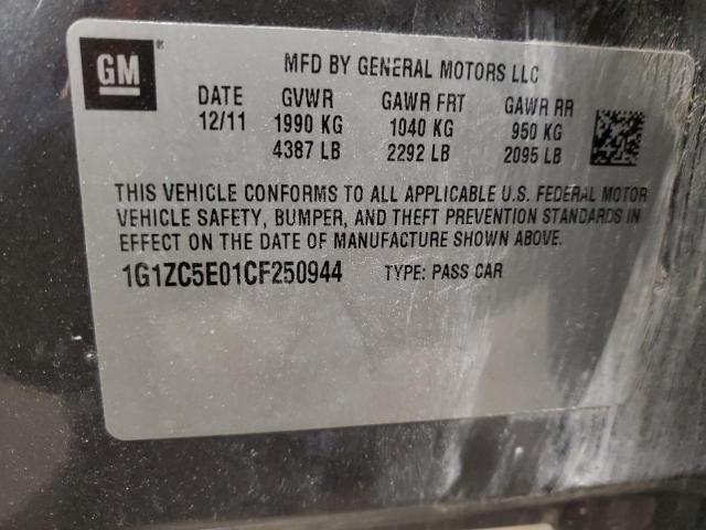 1G1ZC5E01CF250944 - 2012 CHEVROLET MALIBU 1LT 石墨色 照片 12