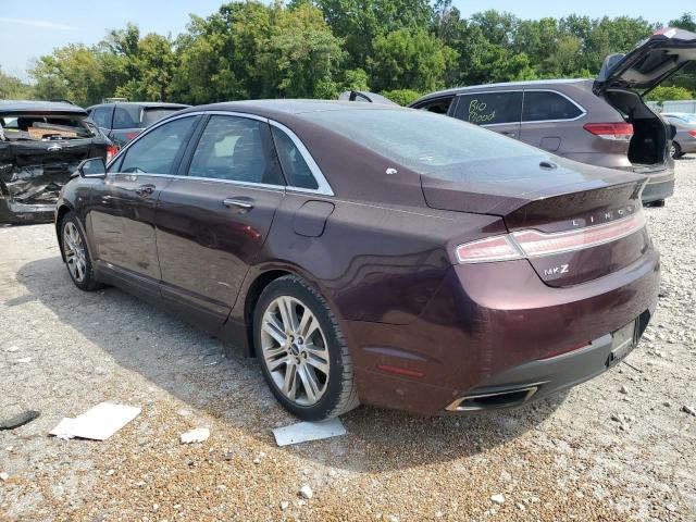 3LN6L2G99DR807376 - 2013 LINCOLN MKZ BURGUNDY photo 2