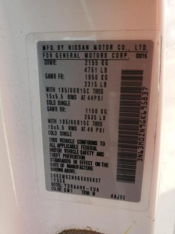 3N63M0ZN9GK695837 - 2016 CHEVROLET CITY EXPRE LT 白色 照片 14