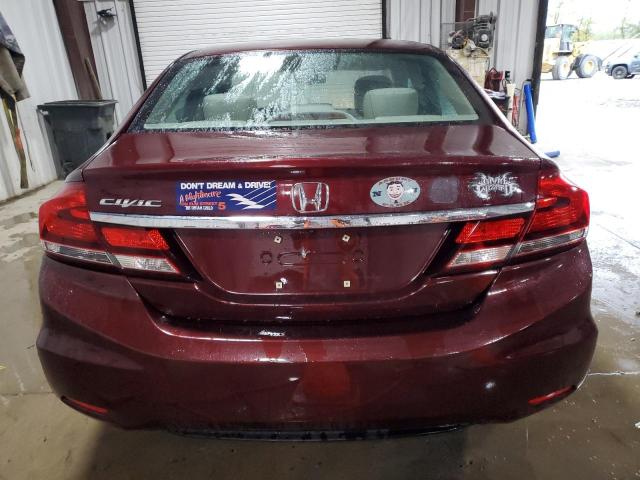 19XFB2F88FE215283 - 2015 HONDA CIVIC EX BURGUNDY photo 6