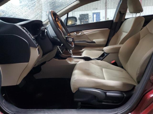 19XFB2F88FE215283 - 2015 HONDA CIVIC EX BURGUNDY photo 7