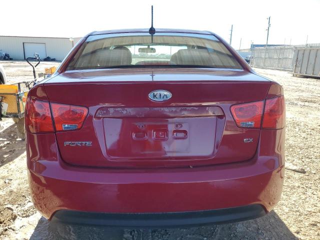 KNAFU4A28D5733120 - 2013 KIA FORTE EX RED photo 6