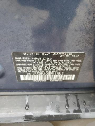 JF2SHAEC6DH427816 - 2013 SUBARU FORESTER LIMITED Mavi foto 12