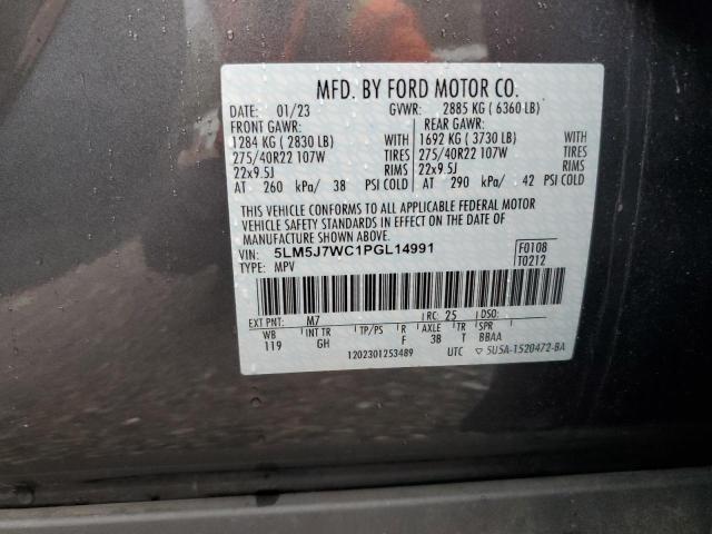 5LM5J7WC1PGL14991 - 2023 LINCOLN AVIATOR RESERVE Gris photo 12