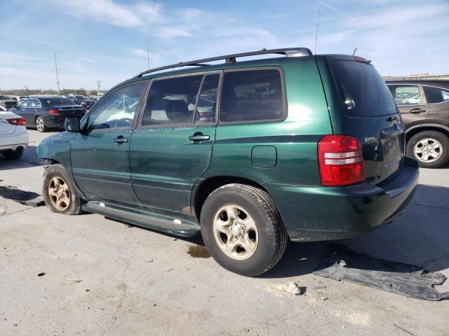 JTEGD21A830057911 - 2003 TOYOTA HIGHLANDER GREEN photo 2