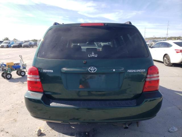 JTEGD21A830057911 - 2003 TOYOTA HIGHLANDER GREEN photo 6