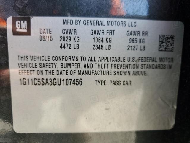 1G11C5SA3GU107456 - 2016 CHEVROLET MALIBU LIM LT 石墨色 照片 12