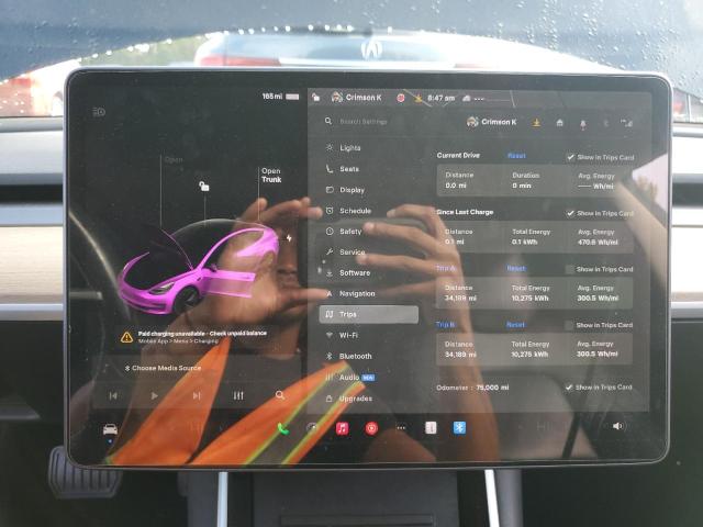 5YJ3E1EA9KF396021 - 2019 TESLA MODEL 3 Սև լուսանկար 9