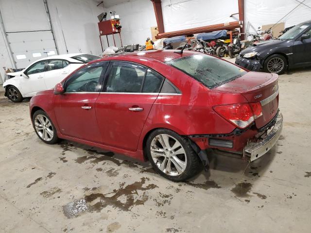 1G1PG5SB9E7319474 - 2014 CHEVROLET CRUZE LTZ RED photo 2