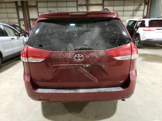 5TDKK3DC1CS190997 - 2012 TOYOTA SIENNA LE RED photo 6