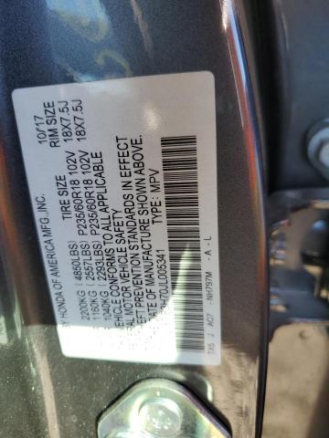 5J8TB3H70JL005341 - 2018 ACURA RDX ADVANCE GRAY photo 12