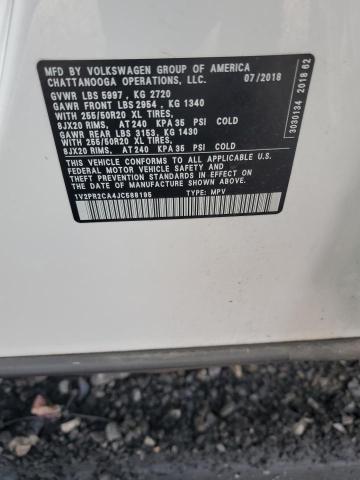 1V2PR2CA4JC588195 - 2018 VOLKSWAGEN ATLAS SE Սպիտակ լուսանկար 14