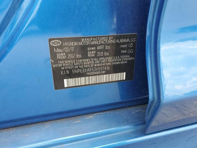 5NPE34AF5JH597416 - 2018 HYUNDAI SONATA SPORT Синий фото 13