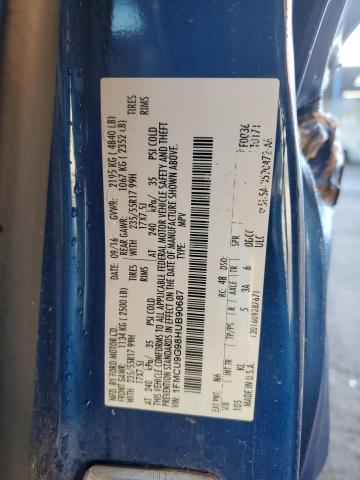 1FMCU9G98HUB90687 - 2017 FORD ESCAPE SE BLUE photo 13