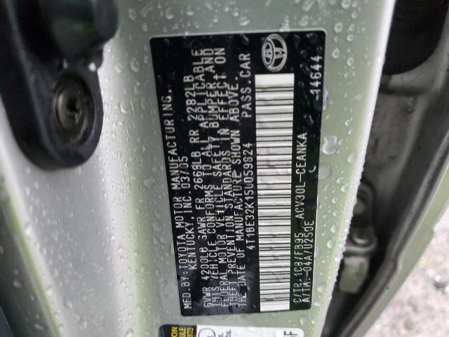 4T1BE32K15U059824 - 2005 TOYOTA CAMRY LE SILVER photo 12