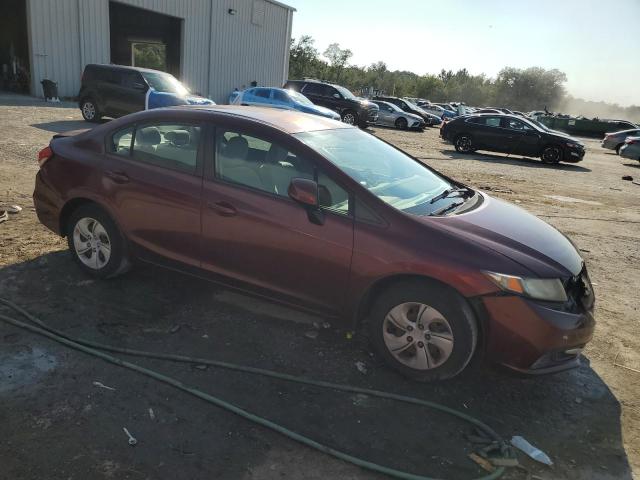 2HGFB2F51DH513117 - 2013 HONDA CIVIC LX BURGUNDY photo 4