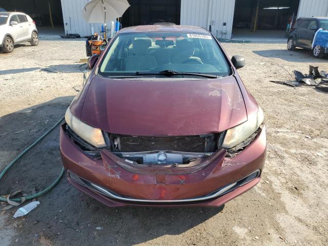 2HGFB2F51DH513117 - 2013 HONDA CIVIC LX BURGUNDY photo 5