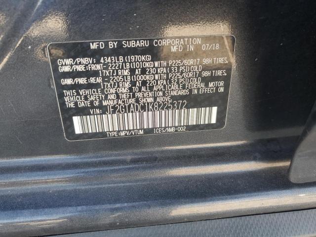 JF2GTADC1K8225372 - 2019 SUBARU CROSSTREK PREMIUM BLACK photo 13