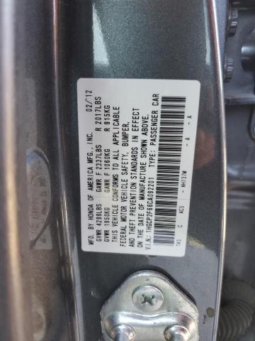 1HGCP2F66CA092201 - 2012 HONDA ACCORD SE GRAY photo 12