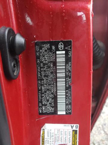 JTNBB46KX73041534 - 2007 TOYOTA CAMRY HYBRID RED photo 12