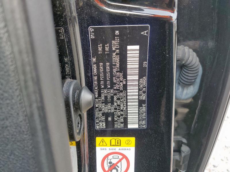 2T2ZZMCA4HC053922 - 2017 LEXUS RX 350 BASE BLACK photo 14