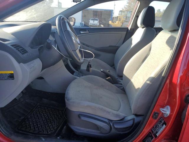 KMHCT4AE7FU793574 - 2015 HYUNDAI ACCENT GLS RED photo 7