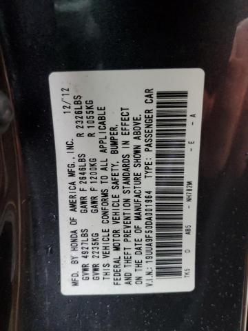 19UUA9F50DA001964 - 2013 ACURA TL TECH GRAY photo 12