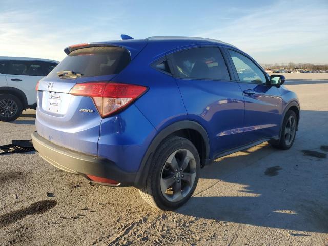 3CZRU6H77JM701532 - 2018 HONDA HR-V EXL BLUE photo 3