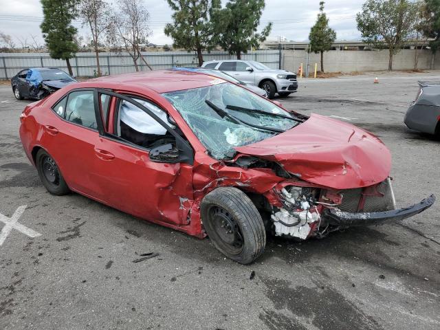 2T1BURHE4FC383568 - 2015 TOYOTA COROLLA L RED photo 4