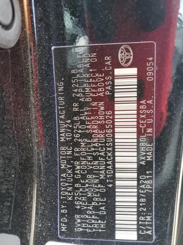 4T1DAACKXSU065026 - 2025 TOYOTA CAMRY XSE 黑色 照片 12