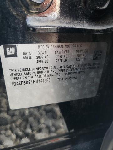 1G4ZP5SS1HU141593 - 2017 BUICK LACROSSE ESSENCE Schwarz Foto 12