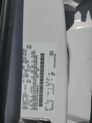 1FMCU0F7XHUB80013 - 2017 FORD ESCAPE S WHITE photo 13