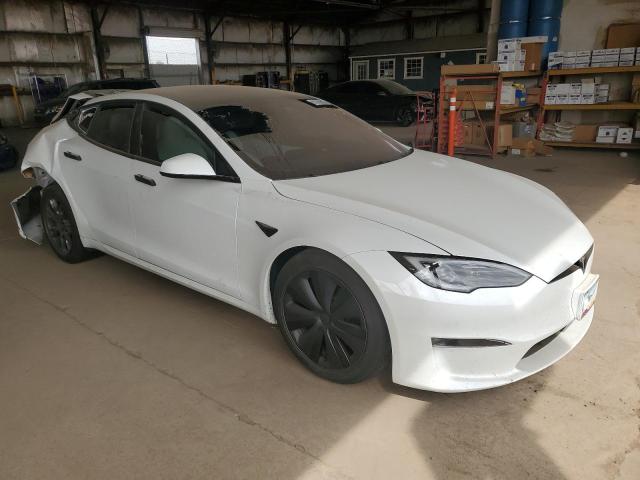 5YJSA1E54PF518608 - 2023 TESLA MODEL S Білий фото 4