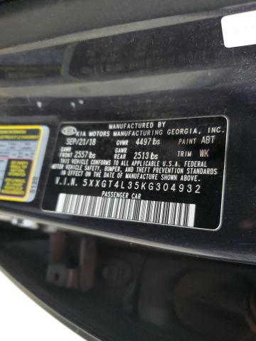 5XXGT4L35KG304932 - 2019 KIA OPTIMA LX GRAY photo 12