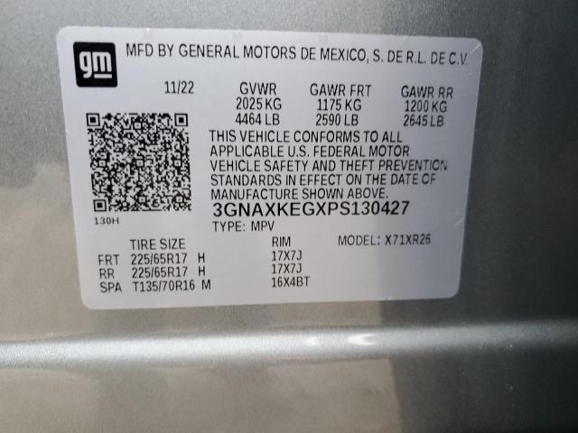 3GNAXKEGXPS130427 - 2023 CHEVROLET EQUINOX LT ვერცხლისფერი ფოტო 13