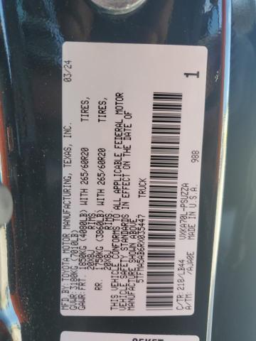 5TFMA5AB6RX035447 - 2024 TOYOTA TUNDRA CREWMAX PLATINUM 黑色 照片 12