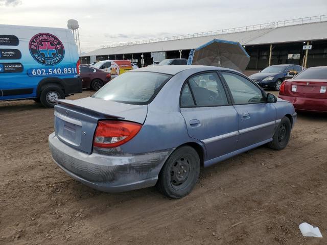 KNADC125446344728 - 2004 KIA RIO BLUE photo 3