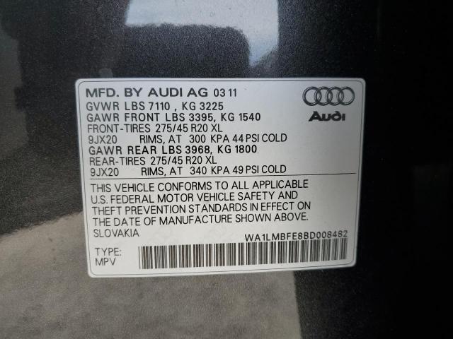 WA1LMBFE8BD008482 - 2011 AUDI Q7 PREMIUM PLUS CHARCOAL photo 14