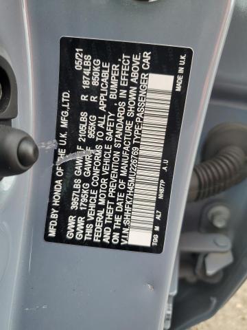 SHHFK7H45MU226769 - 2021 HONDA CIVIC SPORT 蓝色 照片 13