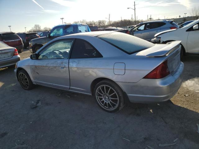 1HGEM22512L056398 - 2002 HONDA CIVIC LX SILVER photo 2